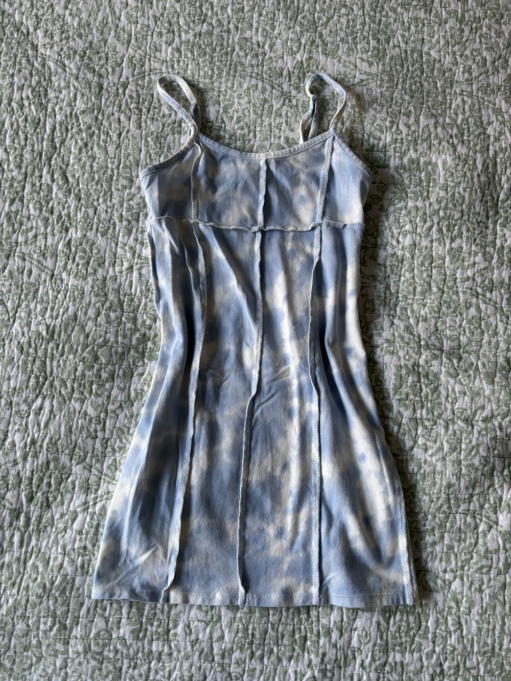 Full Tilt Light Blue Tie-Dye Mini Dress